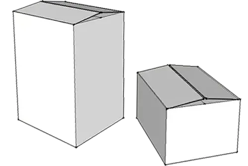 Diagram of Cocobriq laminated inner box for shisha coals, available in 1kg and 500g sizes, with black ink, 3-color, or full-color print options for custom branding