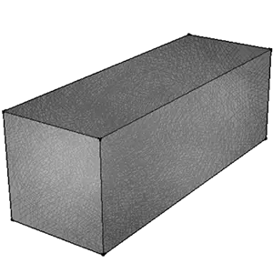 Illustration of Cuboid coconut charcoal briquette from Cocobriq