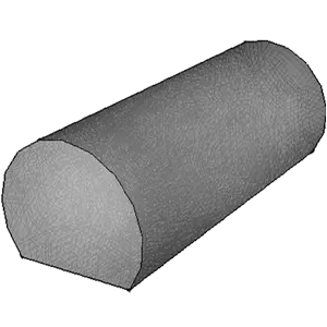 Illustration of Cylinder - Semi coconut charcoal briquette from Cocobriq