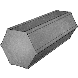 Illustration of Hexagon - Flower coconut charcoal briquette from Cocobriq