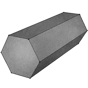 Illustration of Hexagon - Standard coconut charcoal briquette from Cocobriq