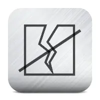 Free from cracks icon representing pure coconut charcoal briquettes from Cocobriq